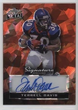 2024 Leaf Metal Signature Series Orange Crystals 1/1 Terrell Davis Auto HOF 16wc