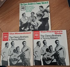 THE CLANCY BROTHERS & TOMMY MAKEM 3 x UK 7" Vinyl EPs EX / EX