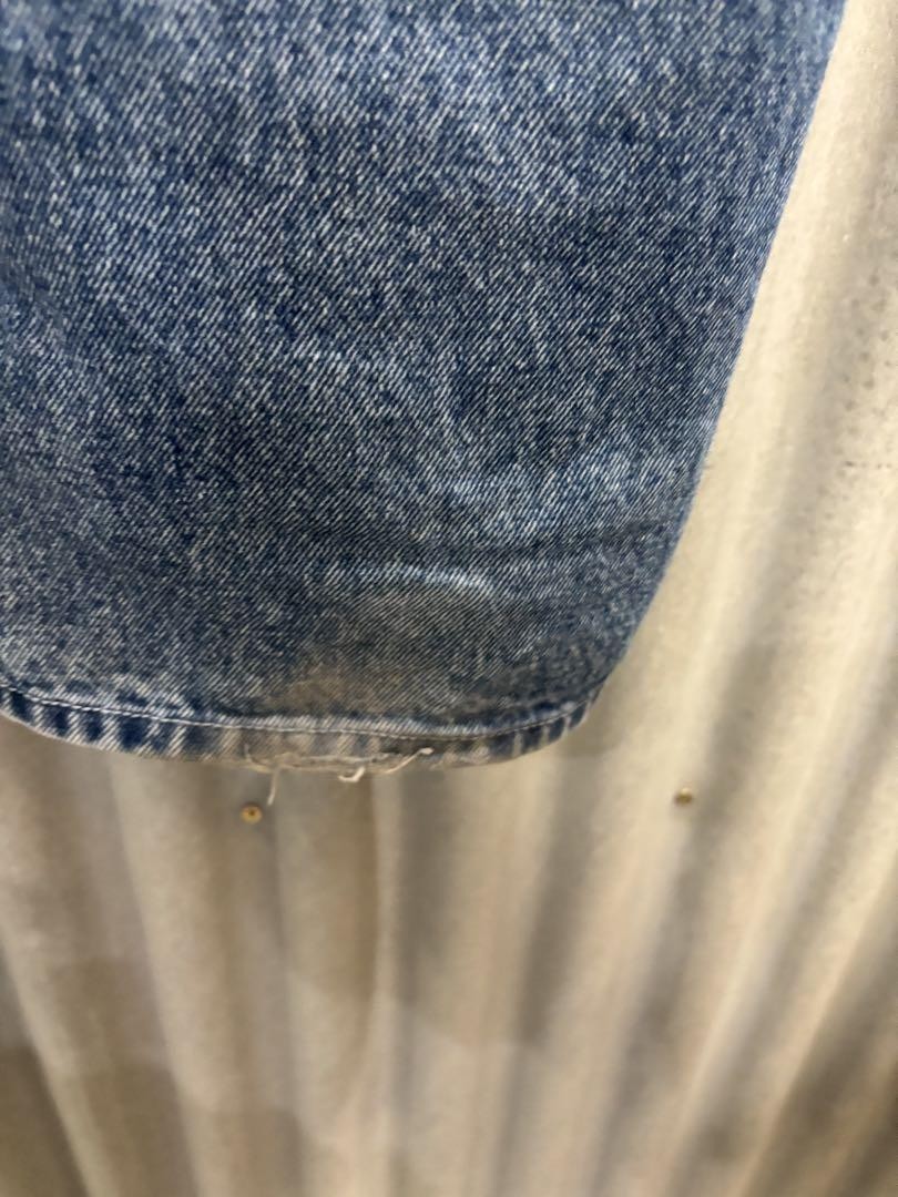 SAINT LAURENT Y Project Pantaloni asimmetrici in denim schiena invecchiata taglia 40 44 cm 