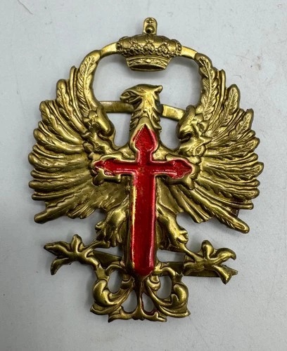 Spanish Fascist Franco Cap Helmet Insignia Civil War Military Tanker Post WW2