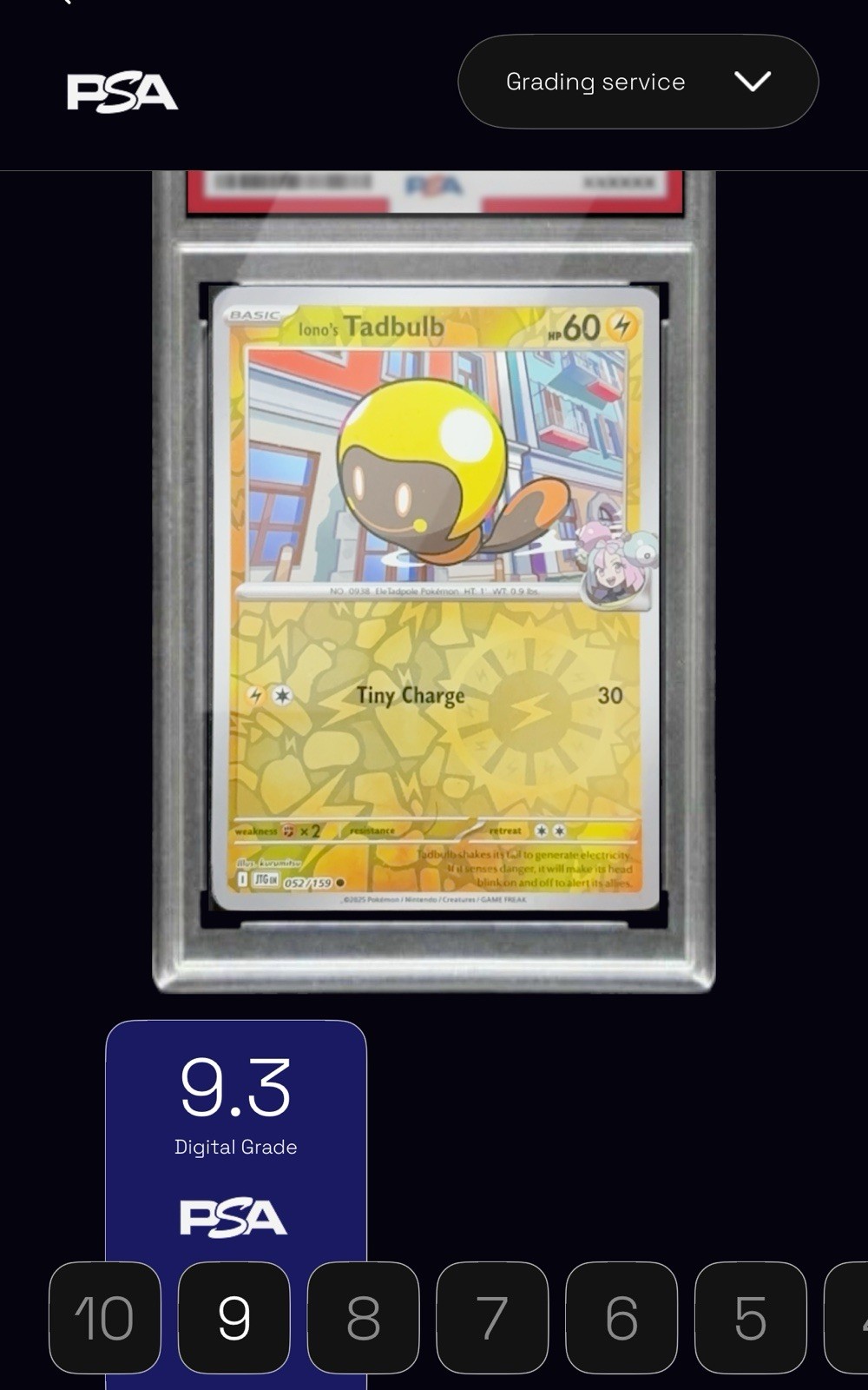 Iono’s Tadbulb Reverse Holo #52 Pokémon Journey Together SV 2023 TCG Card NM