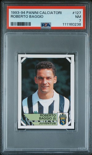 Carte Panini Calcio 1998-99 #24 Roberto Baggio (Inter) - Notée PSA 8 NM-MT