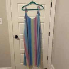 Davi & Dani Tassel Strap Maxi Dress With Pockets - Medium