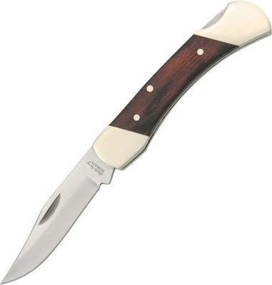 Schrade Uncle Henry Brown Bear Rosewood Lockback Folding Knife Pocket - LB3