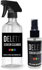 Delete Screen Cleaner Spray Kit, 2 Pack, 16oz and 2oz Bottle and 12"x12" Micr...