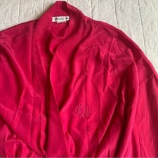 Vintage Christian Dior Full Length Fuschia Robe Size Small