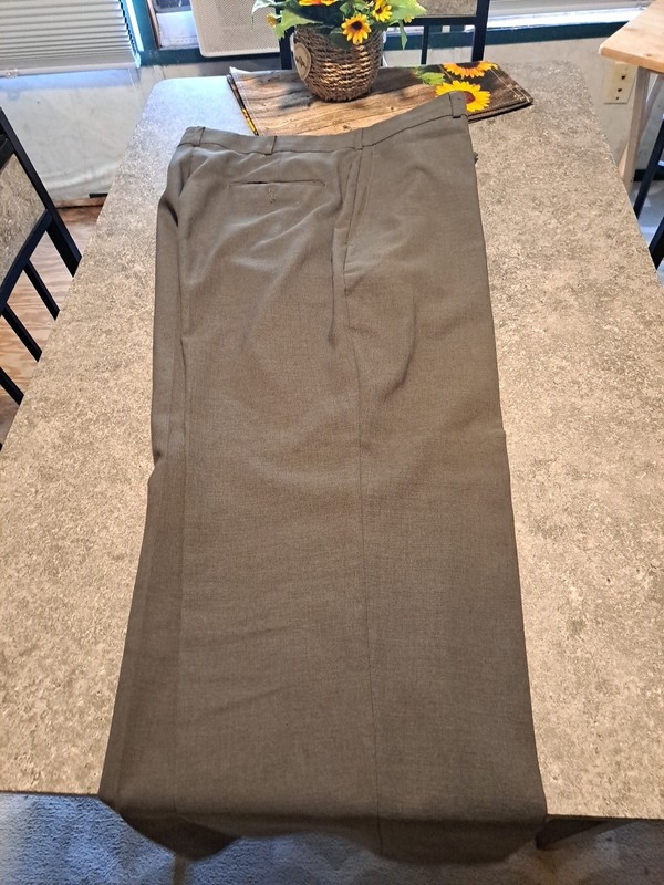 Vintage Slates Basics Men's Dark Grey Dress Slacks Pants 36 30