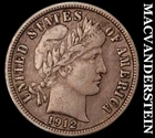 1912-S Barber Dime- Extra Fine- Scarce Better Date- No Reserve #J8951