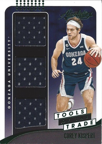 Corey Kispert 2021-22 Panini Absolute Draft Picks Tools of the Trade Green GU RC