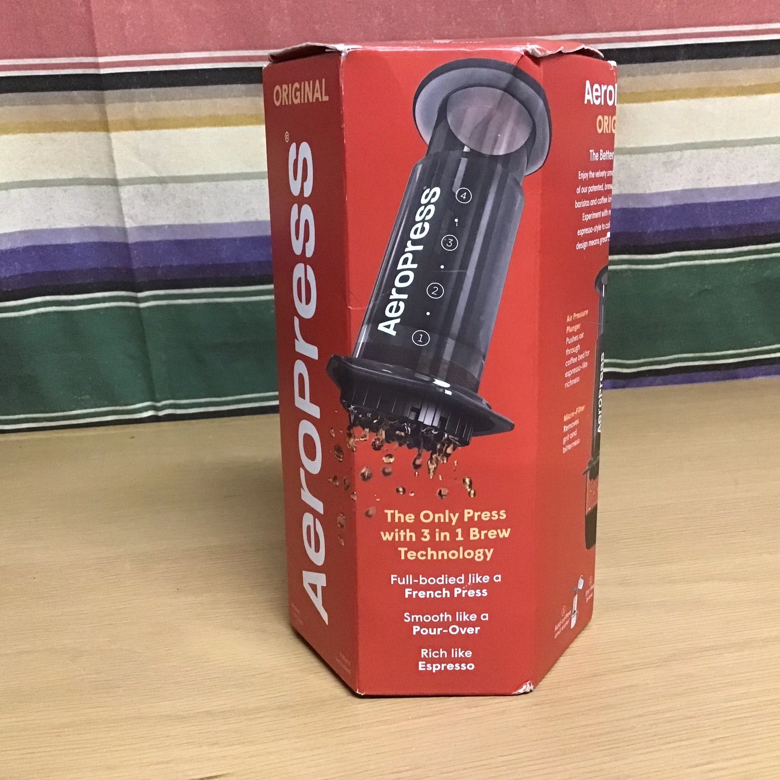 AeroPress Original Coffee Press Maker 3-in-1 Brew System Portable Travel Kit New
