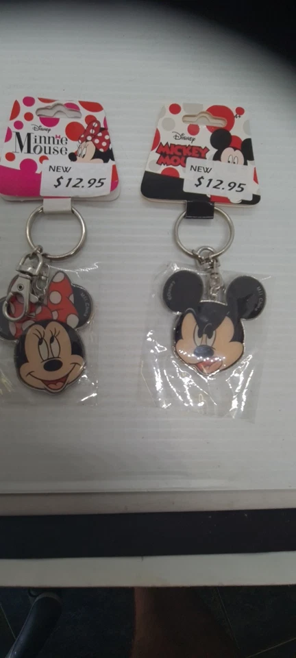 Disney Микки и Минни-Маус мыши двусторонний цветной олова кольцо для ключей черный, 1» новый - Изображение 4 из 4