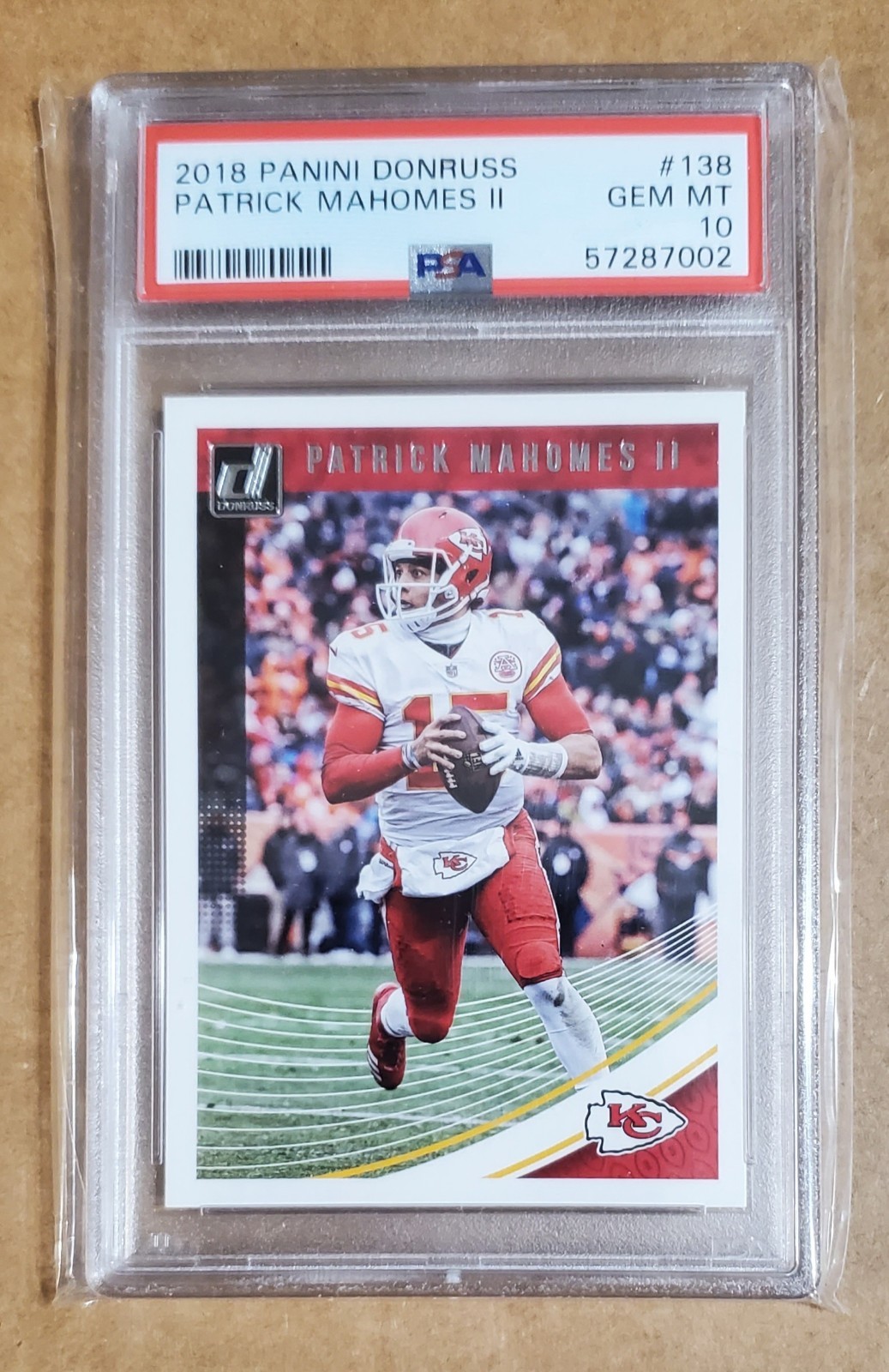 2018 Panini Donruss #138 Patrick Mahomes II (2nd Year) PSA 10 GEM MT