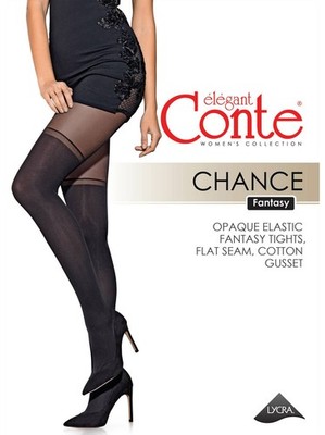 Conte Chance 50 Den - Fantasy Opaque Women's Tights with Imitation Golfs (16S-13