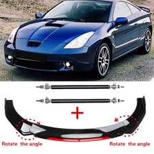 Car Front Bumper Lip Splitter Spoiler Kitstrut Rods For Toyota Celica Blackred Car Front Bumper Lip Splitter Spoiler Kitstrut Rods For Toyota Celica Blackred