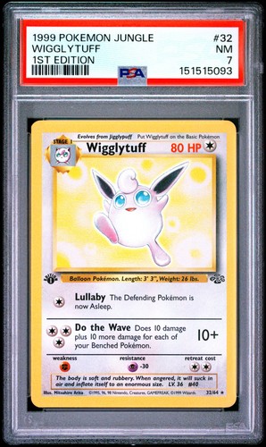 Wigglytuff (1st Edition) graded PSA 7 for sale on eBay