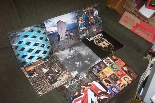 THE WHO 8 LP LOT w WHO'S NEXT, TOMMY, QUADROPHENIA, MEATY BEATY, WHO ARE YOU +