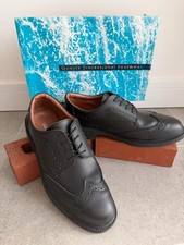 Click Footwear Managers Brogue Style Safety Work Shoes Black Leather Sizes 12