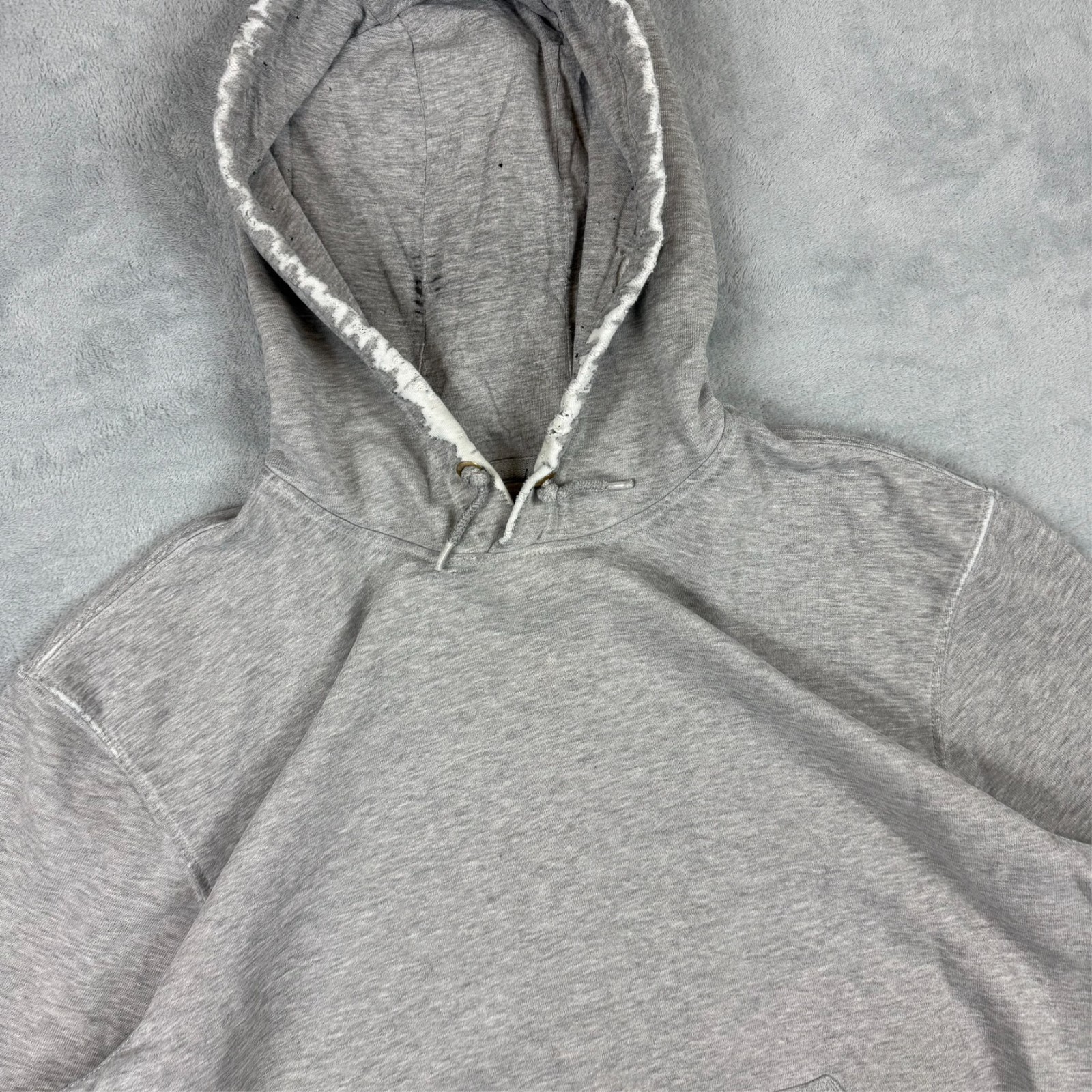VTG Carhartt 2000's Y2K Grey Heavyweight Oversized Size Large Pullover Hoodie image 5