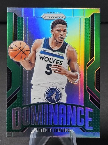 2024-25 Panini Prizm Anthony Edwards #9 Dominance Green Prizm Timberwolves
