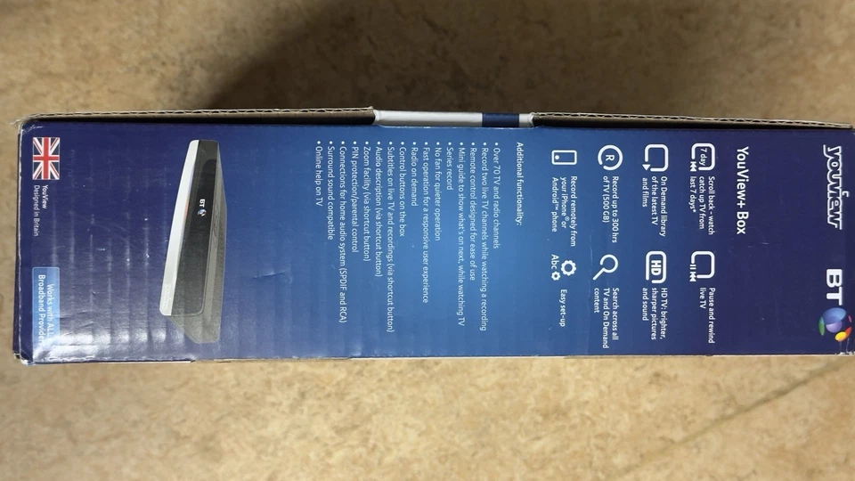 BT TV BOX DTR-T2110 500GB BT Freeview Recorder Complete Boxed - Bild 4 von 4