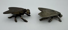 Antique Ashtray/Trinket Box 4”Fly-Insect W/Pivoting Wing Brass-1920-30s-SET OF 2