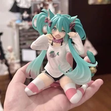 Hatsune Miku Desktop Cute figure with cat ears t shirt ver. TAITO 2024 NO BOX