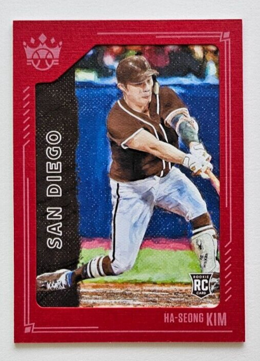 Ha-Seong Kim ROOKIE Red Framed Diamond Kings 2021 Card #99 San Diego Padres RC