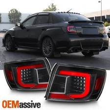 For 2008 2009 2010 2011 Subaru Impreza/WRX Sedan LED Bar Tail Lights - Black