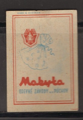MATCHBOX ETIKETTEN TSCHECHOSLOWAKEI - Kleiderfabrik ''Makyta'' in Puchov - **