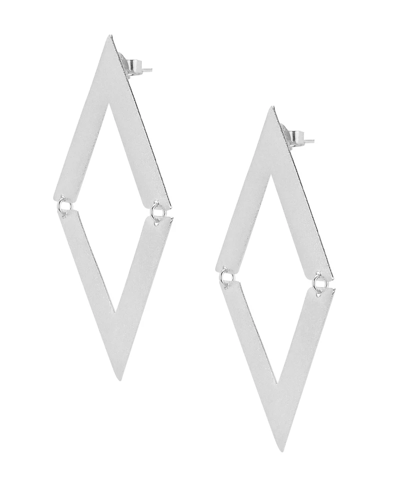 Pendientes colgantes Sheila Fajl en V enchapados en plata Foto 2 de 4
