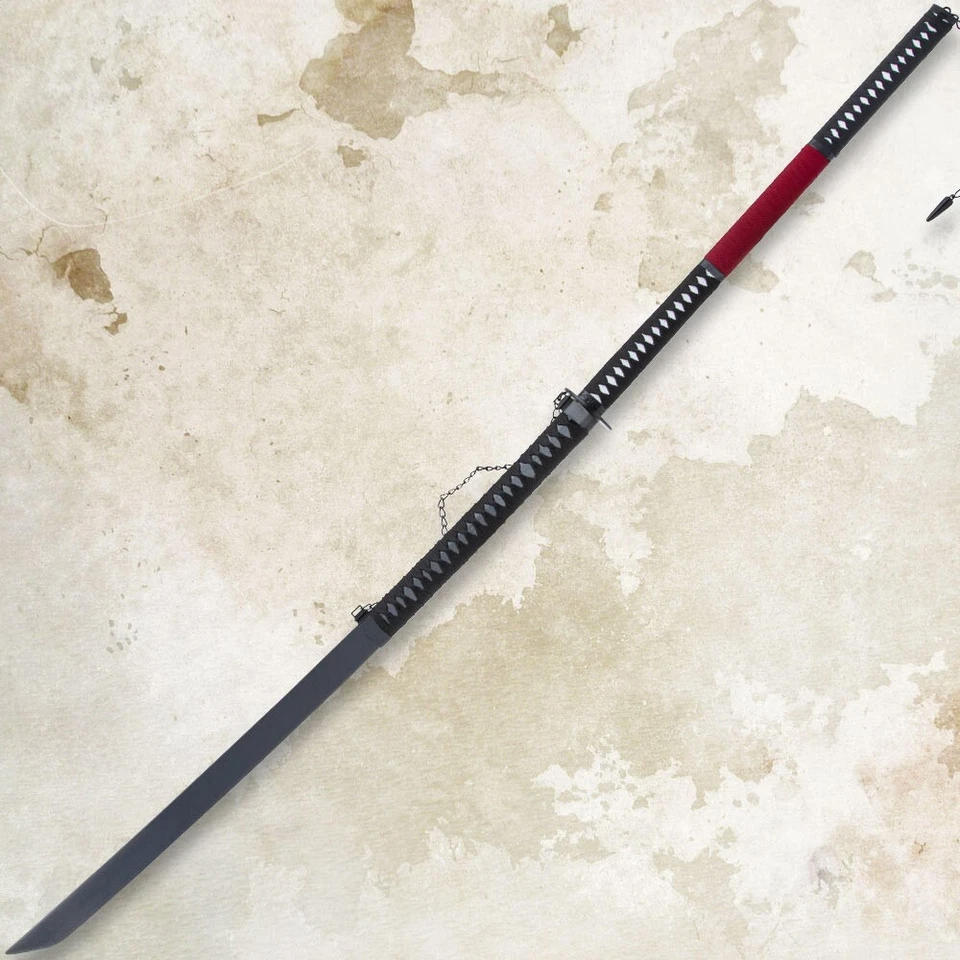 Espada forjada Emperador Odachi, hoja de acero al carbono, vaina negra, 62 1/4" en general Foto 3 de 4