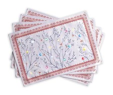 Cloth Placemat 100 Cotton Set of 4 Decorative Washable Place Mats Table Plac...