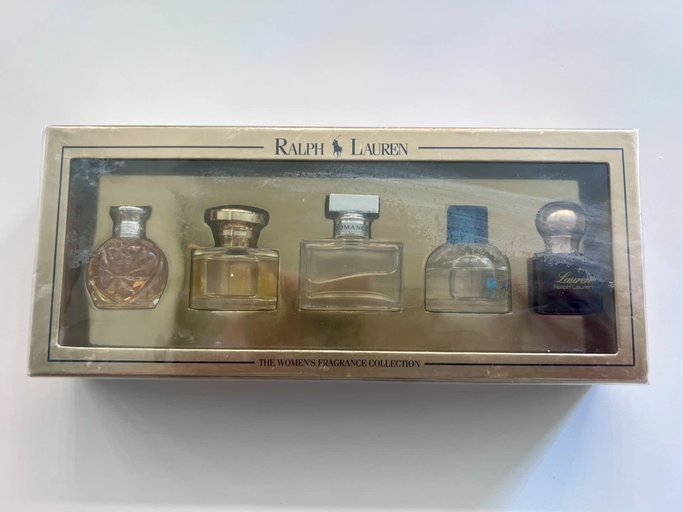 Ralph Lauren, nunca abierto, colección de fragancias mini conjunto de perfumes vintage SAFARI Foto 2 de 4