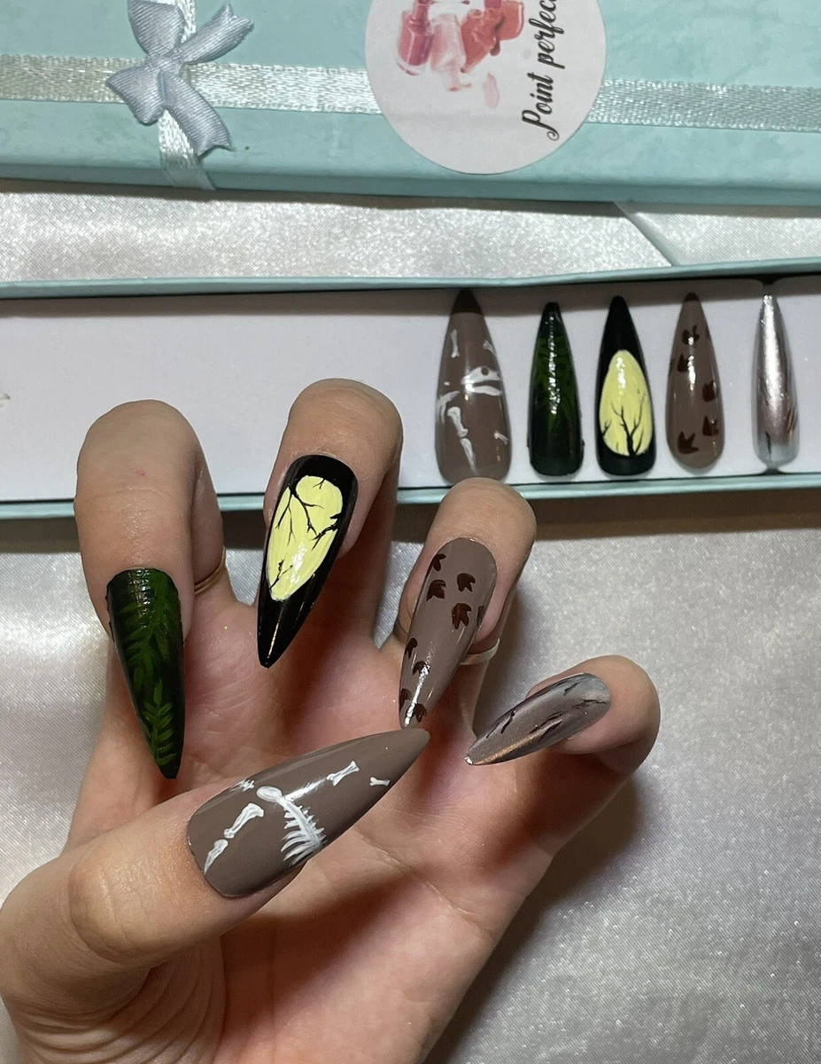Sale Price Hand Paint Dinosaur Inspired Nails Party Special