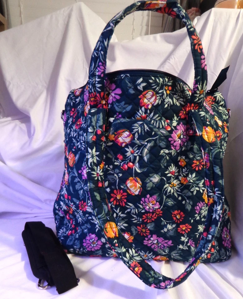 Vera Bradley Slouchy Tote Bag Fresh Cut Floral Green NEW with tags