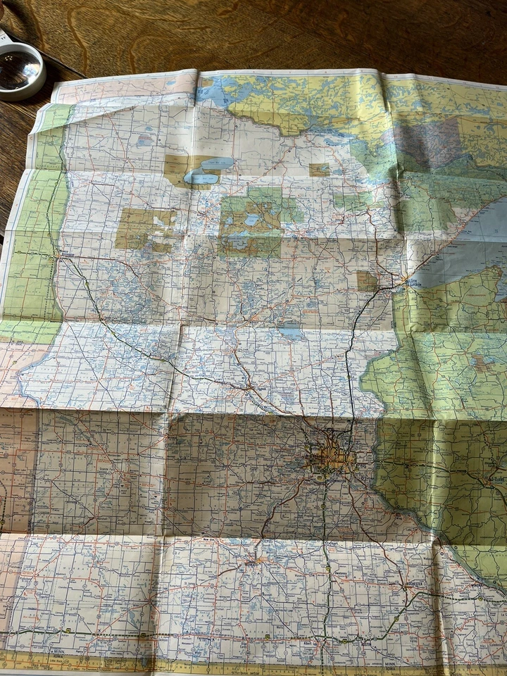 VTG 1972 Minnesota Highway Road Map Union 76 Historic Picturesque McNally - Image 4 of 4