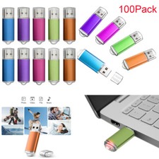 100Pack USB 2.0 Flash Drive Memory Sticks 1GB 2GB 4GB 8GB 16GB 32GB 64GB