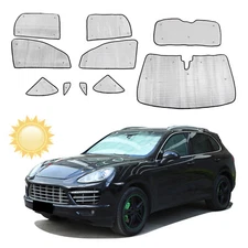 9Pcs All Window Sun Shade Set UV Protection Fits Porsche Cayenne 2011-2017