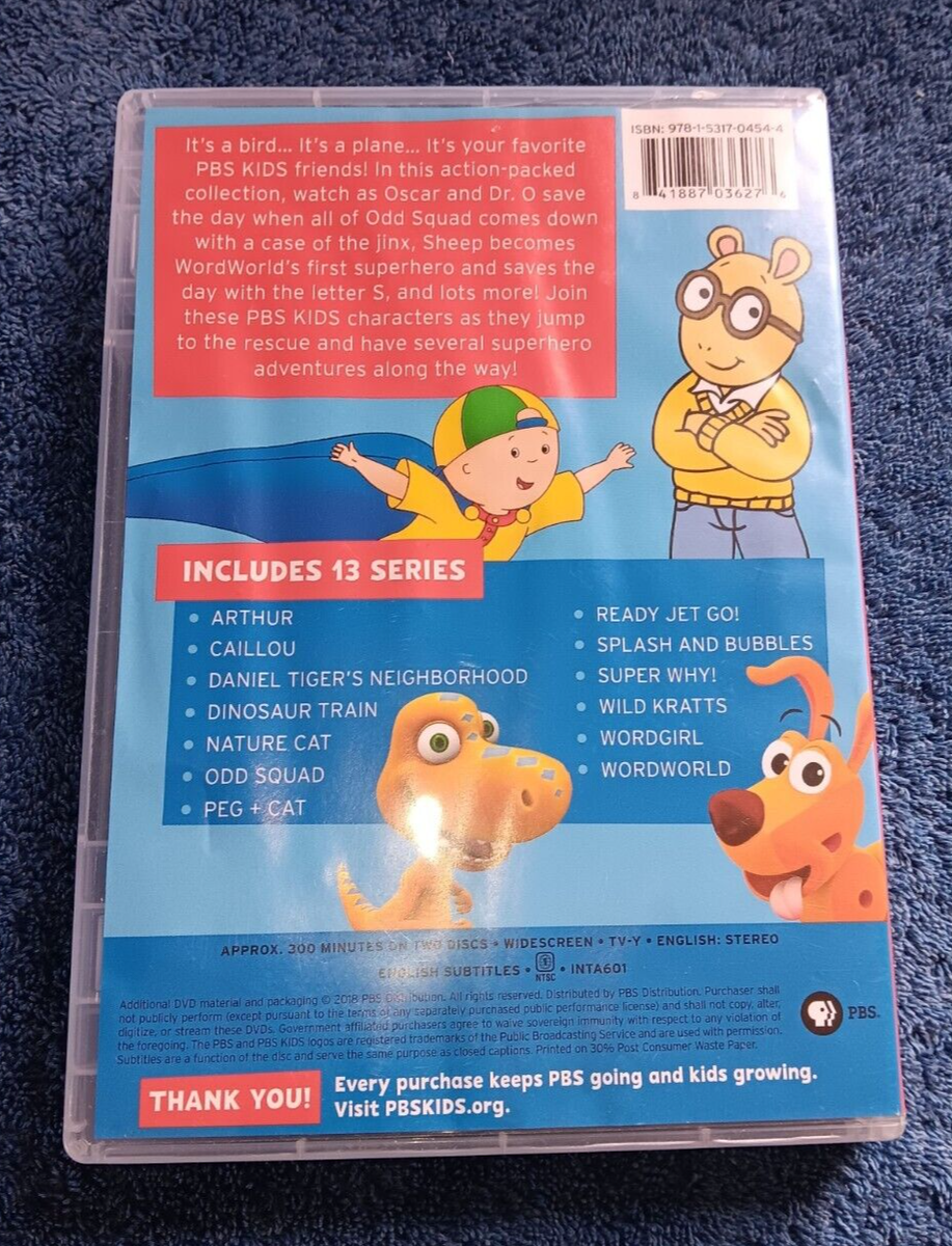 20 Incredible Tales DVD PBS Kids Arthur Caillou Daniel Tiger Super