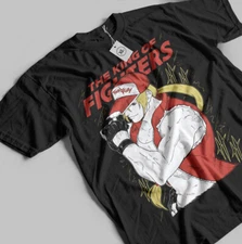 King Of Fighters T-Shirt Terry Bogard Fatal Fury kf3 Anime Gift Shirt All Size