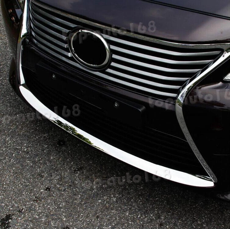 For Lexus ES350/300H 13-15 Chrome steel Front Bumper Bottom Grill Strip Guard Foto 4 de 4
