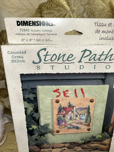 Kit punto croce dimensioni percorso pietra studio COTTAGE TOSCANO + telaio di montaggio - Foto 3 di 6