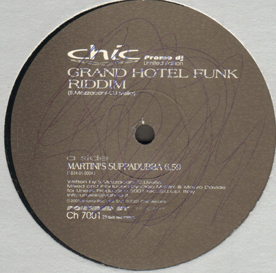 GRAND HOTEL FUNK - Riddim - CHIC Records - 2001 - Italy - Ch 7001