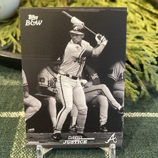 2024 Topps Black & White Baseball #20 DAVID JUSTICE Atlanta Braves Base Card