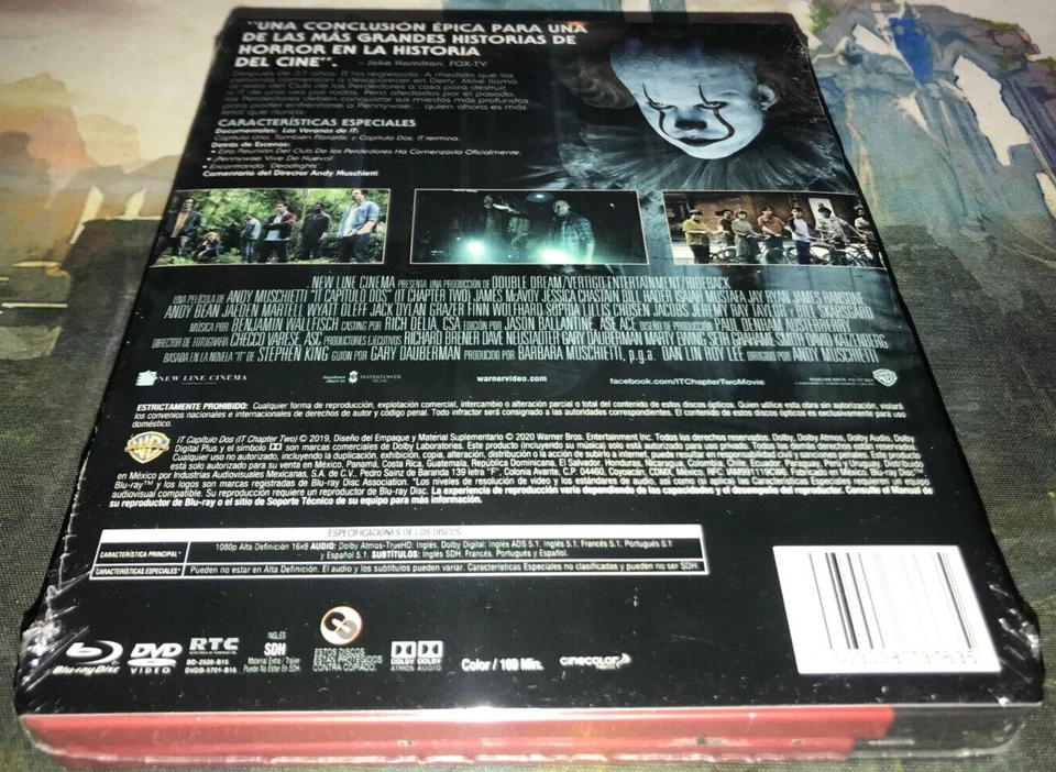 IT Chapter Two 2 Blu-Ray DVD Steelbook NEW Sealed - Image 2 of 3