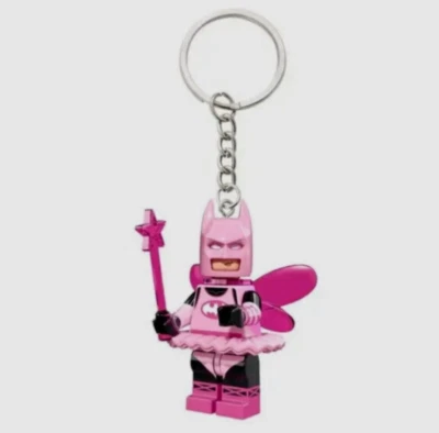 Hot Pink Fairy Batman Keychain Lego