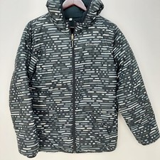 Columbia Youth Reversible Hooded Jacket Size XL Geometric Pattern Warm Stylish