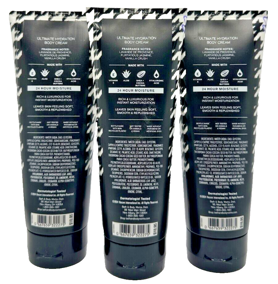 Bath & Body Works LOT 3 Emily In Paris Lavender Luxe Body Cream Lotion 8 oz 3PK