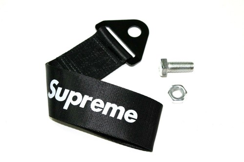 Black Car Tow Towing Strap Belt JDM 