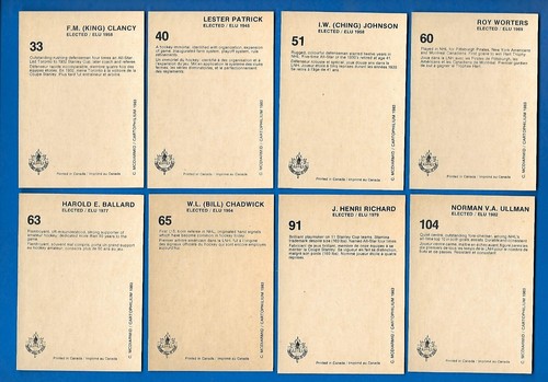 1983 (1985) CARTOPHILIUM HOCKEY HALL OF FAME HOF CARD 1-240 & PROMO SEE LIST - Picture 212 of 488